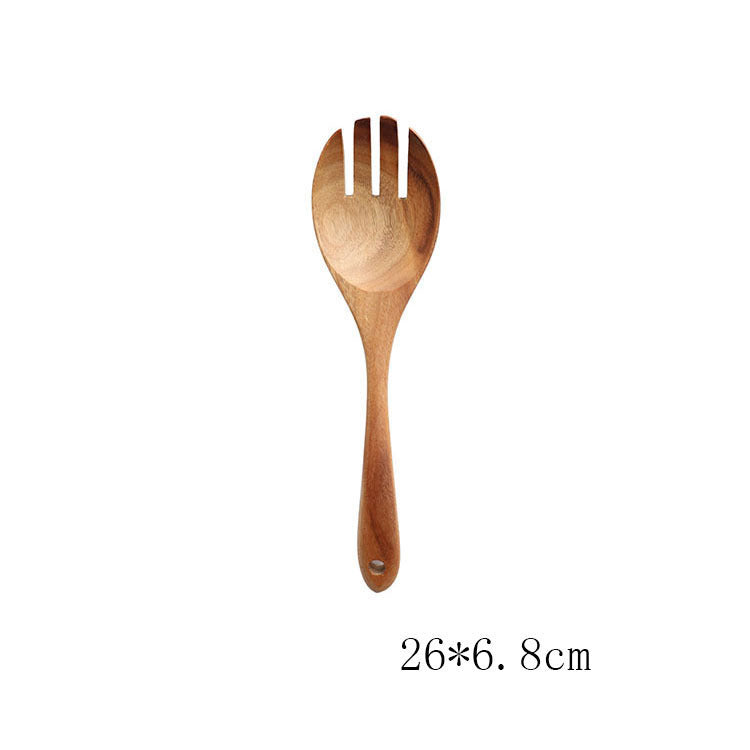 Teak Wood Cooking Tool Set - Wooden Kitchen Utensils