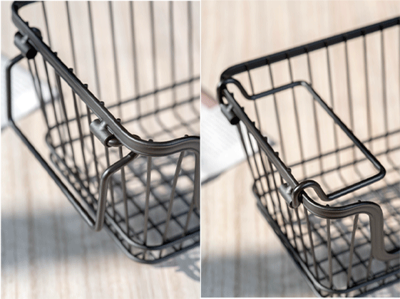 Black Iron Storage Basket - Decorative Home Organizer