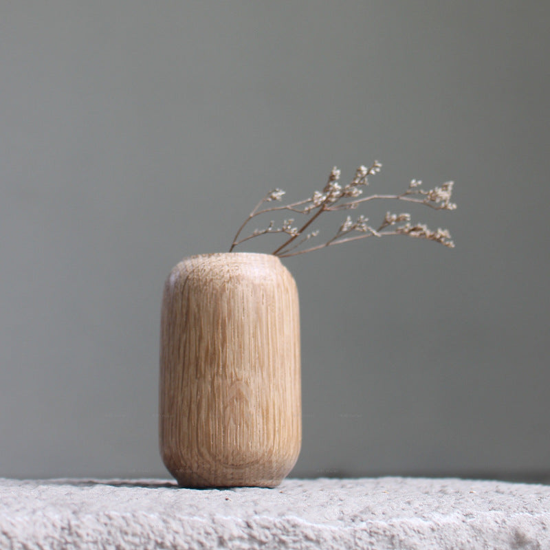 Japanese Wood Dried Flower Vase - Home Decor