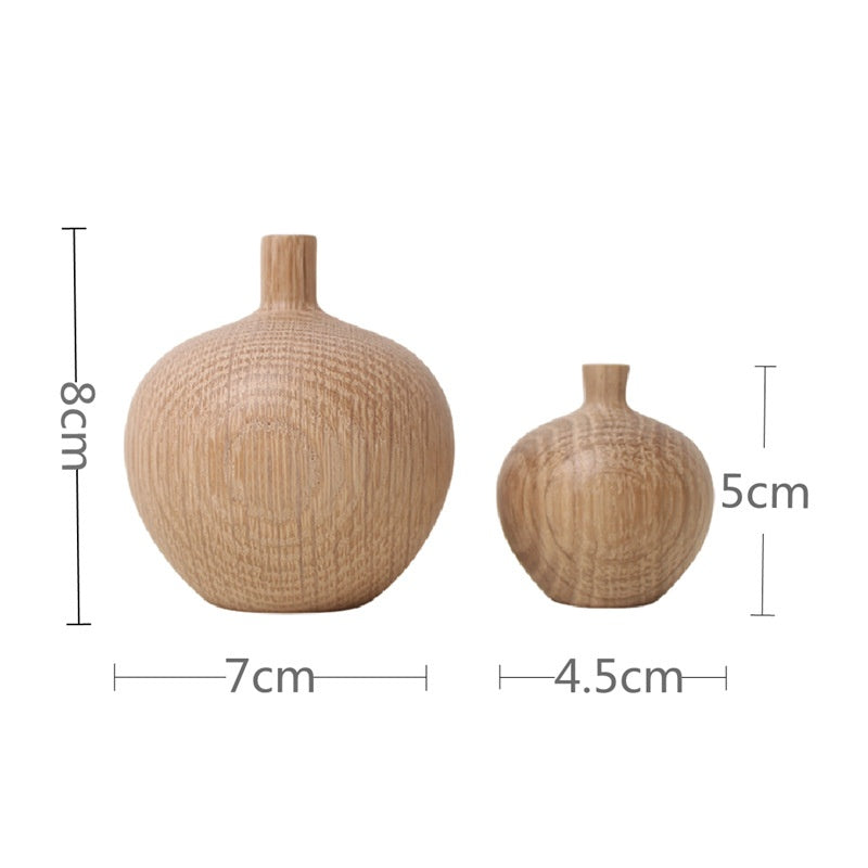 Japanese Wood Dried Flower Vase - Home Decor