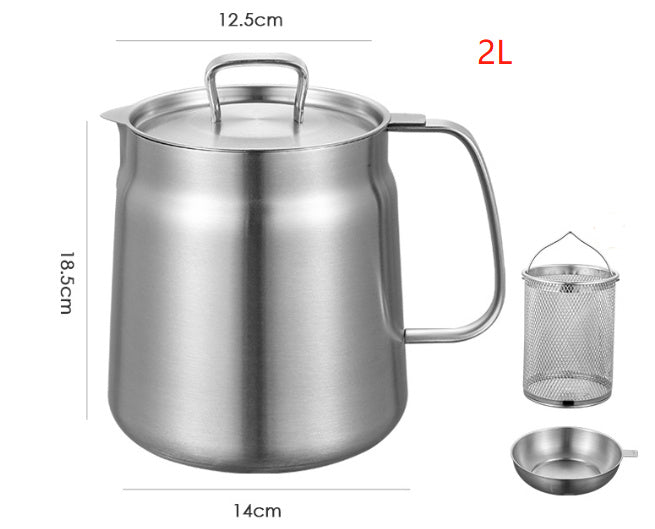 Stainless Steel Oil Filter Vessel - with Fry Basket