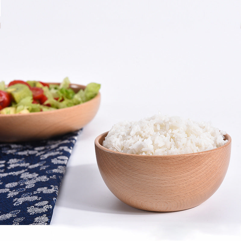 Beech Wood Bowl - Natural Versatile Serving Bowl
