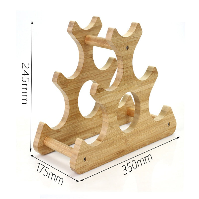 Bamboo Wine Rack - Countertop Bottle Holder