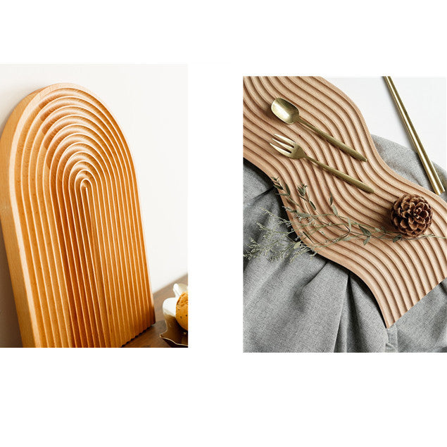 Nordic Wood Plate - Corrugated Serving Tray