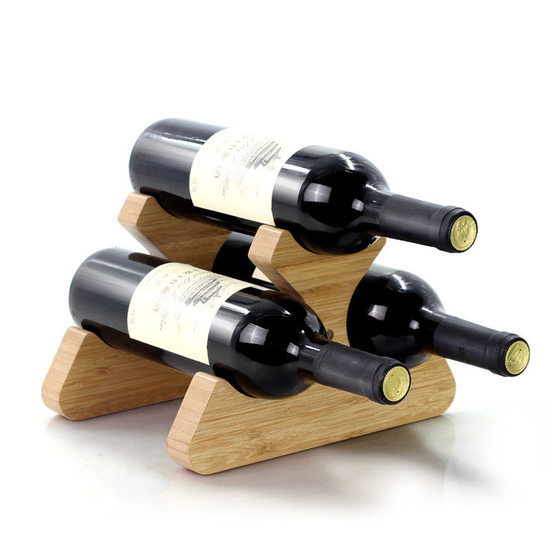 Bamboo Wine Rack - Countertop Bottle Holder