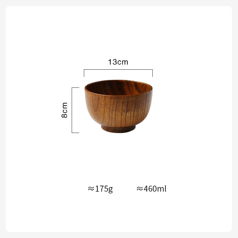 Japanese Wood Bowl - Natural Tableware for Rice/Soup