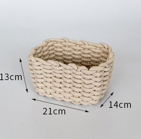 Nordic Cotton Rope Storage Box - Hand-woven Simple