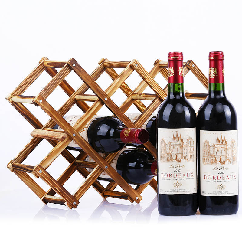 Wood Collapsible Wine Rack - Practical Home Decor