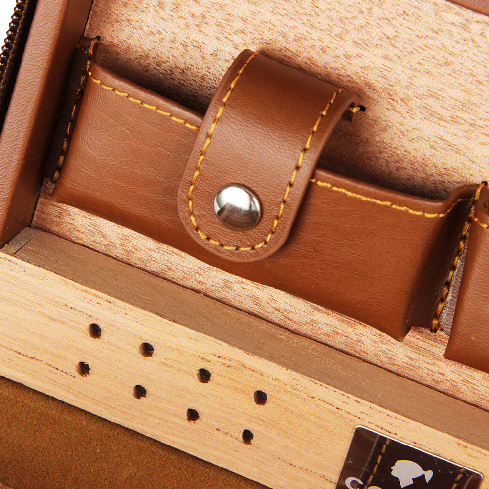 COHIBA Cigar Humidor - Leather & Cedar Box
