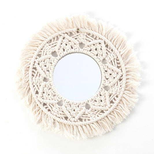 Makeup Mirror with Tapestry Hanging - Home Decor