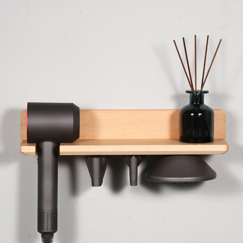 Wood Bathroom Storage Rack - Wall Mounted Shelves
