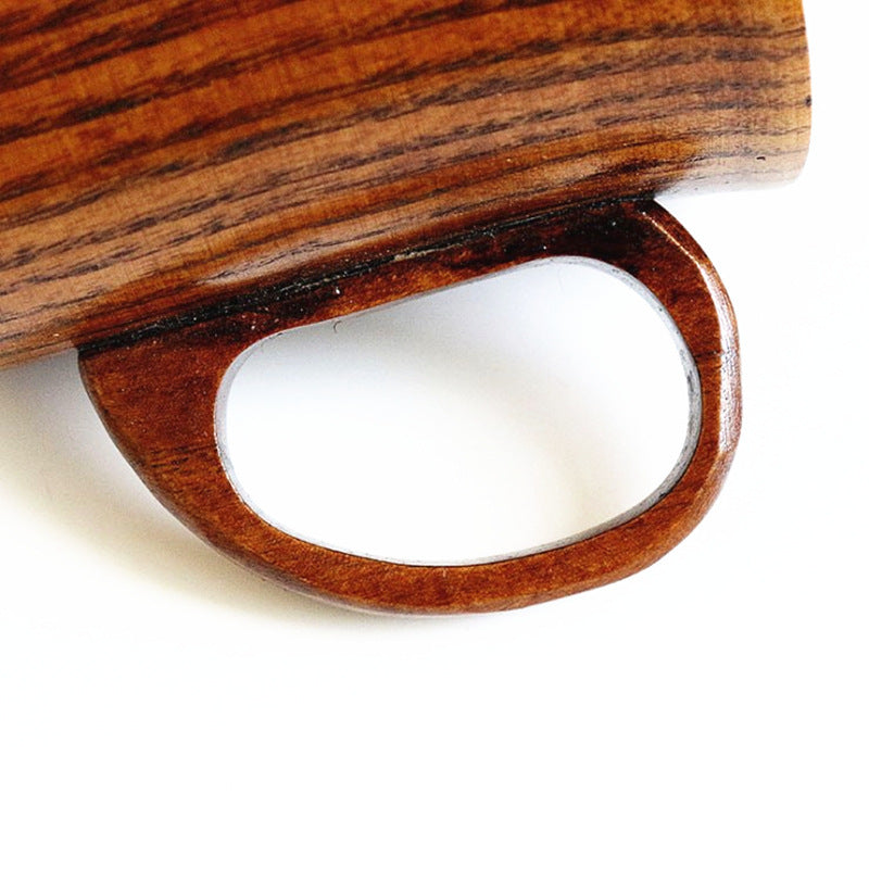 Jujube Wood Cup - Traditional Wood Mug with Handle