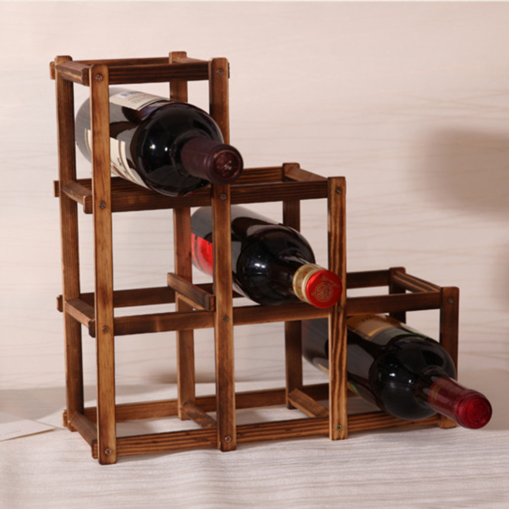 Wood Folding Wine Rack - Bottle Holder