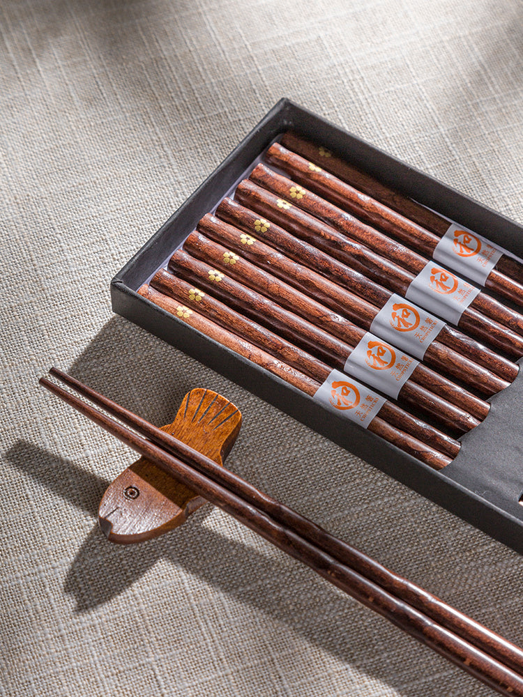 Wood Chopsticks - Pointed High-End (5 Pairs)