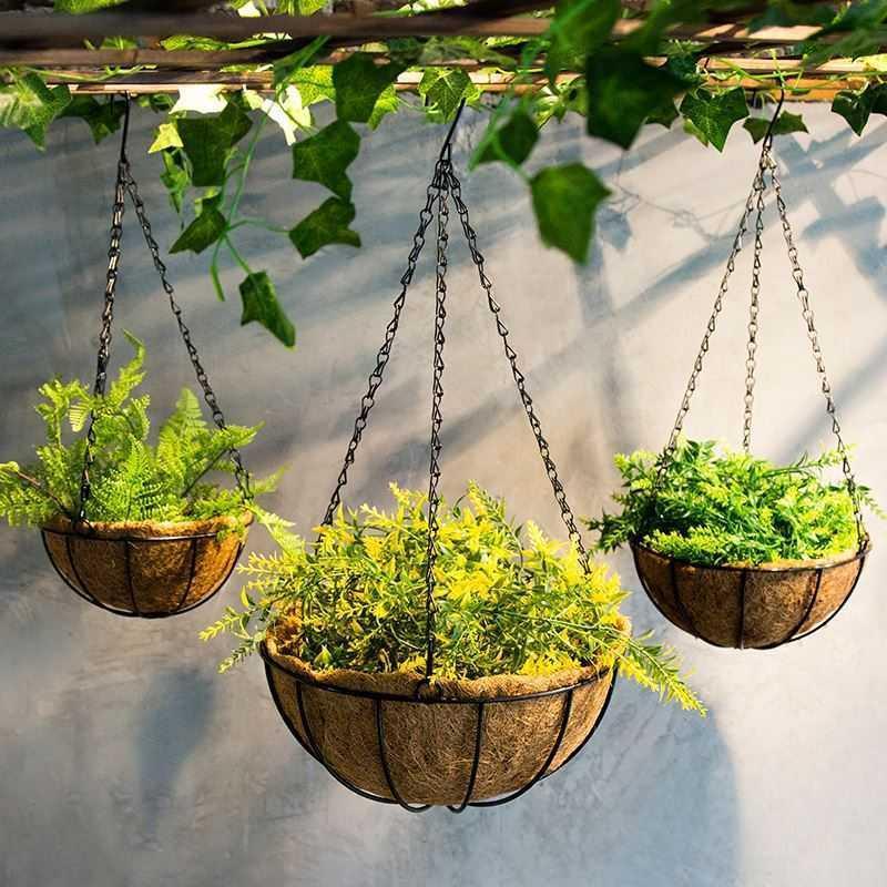 Woven Hanging Flower Basket - Outdoor Planter