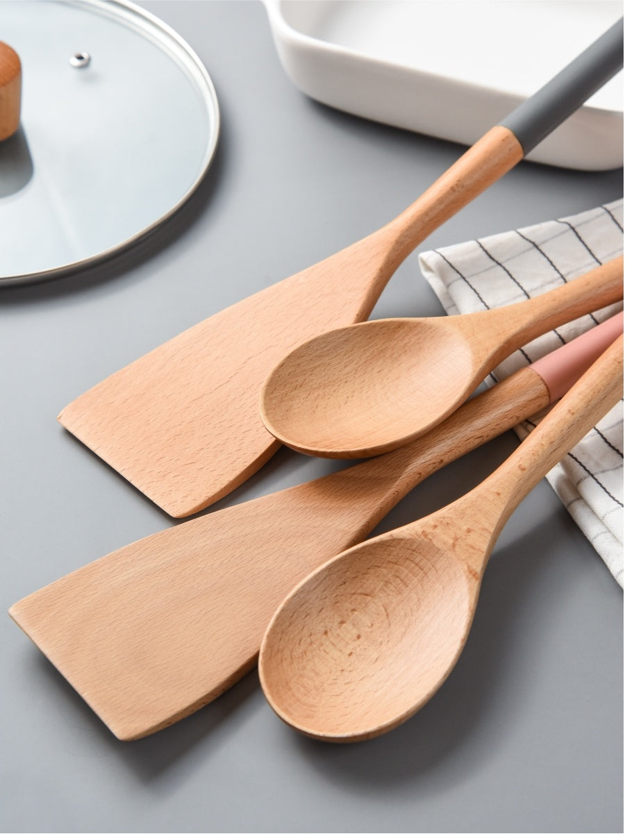 Beech Wood Kitchen Spatula - Non-Stick Safe