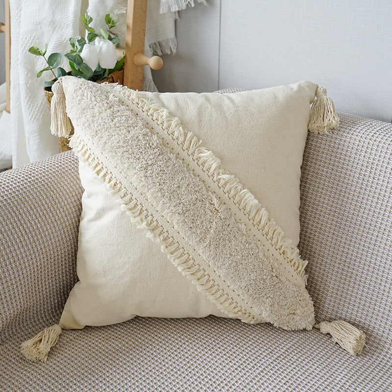 Boho Tufted Pillowcase - Ethnic Decorative Cover