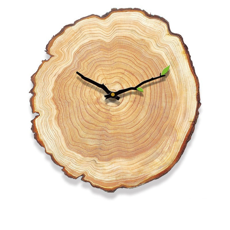 Rustic Solid Wood Wall Clock - Home Decor