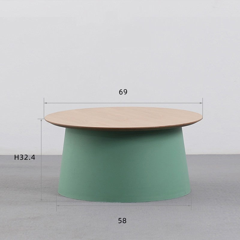 Wood Tea Table - Small Round Coffee Table