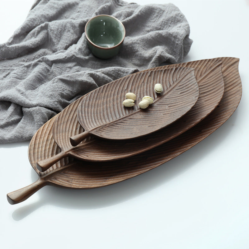 Wood Leaf Tray - Handmade Serving Platter