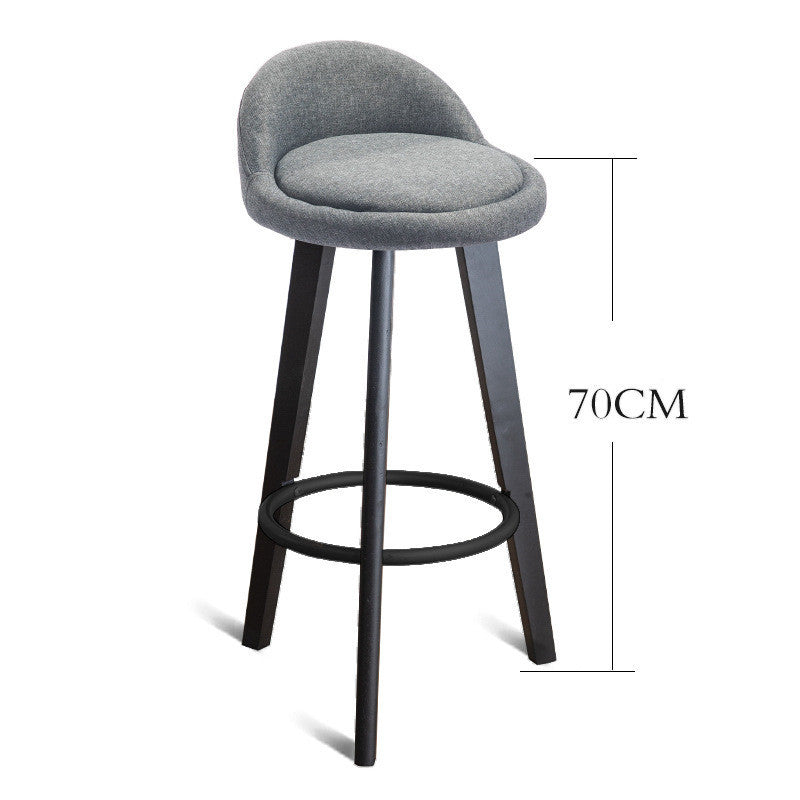 Nordic Wood Bar Stool - Modern Minimalist Counter Chair