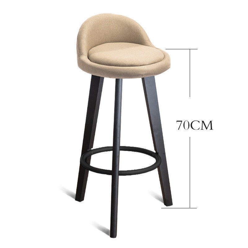 Nordic Wood Bar Stool - Modern Minimalist Counter Chair
