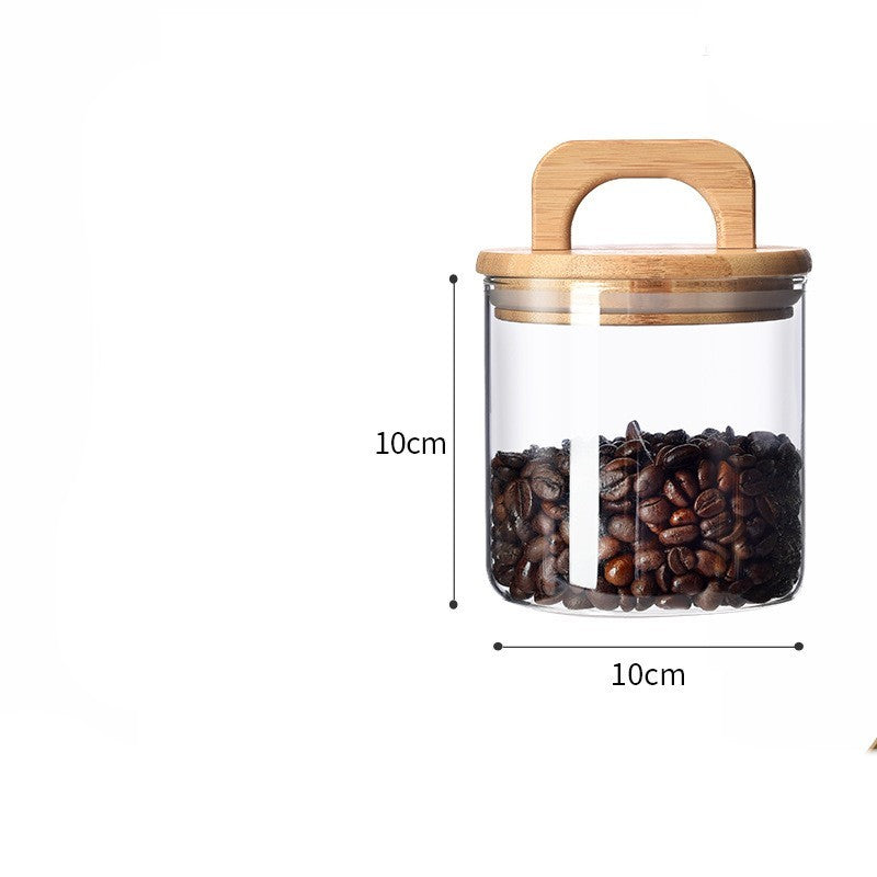 Glass Jar with Bamboo Handle - Multi-Functional