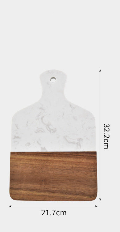 Marble & Wood Chopping Board - Elegant Serving Board
