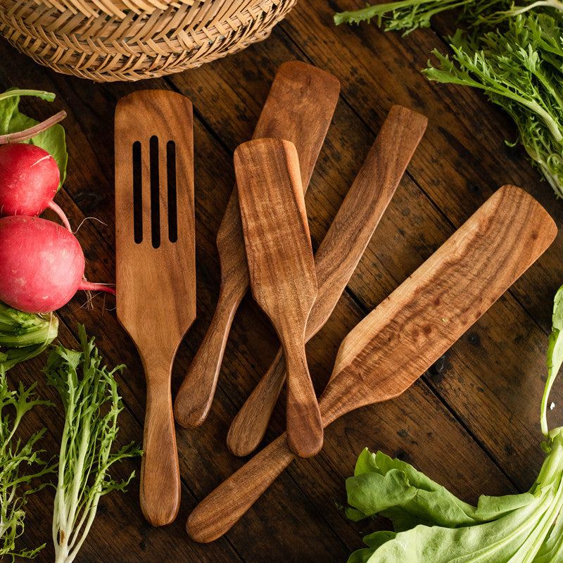 Teak Wood Cooking Spatula - Salad/Serving Spoon
