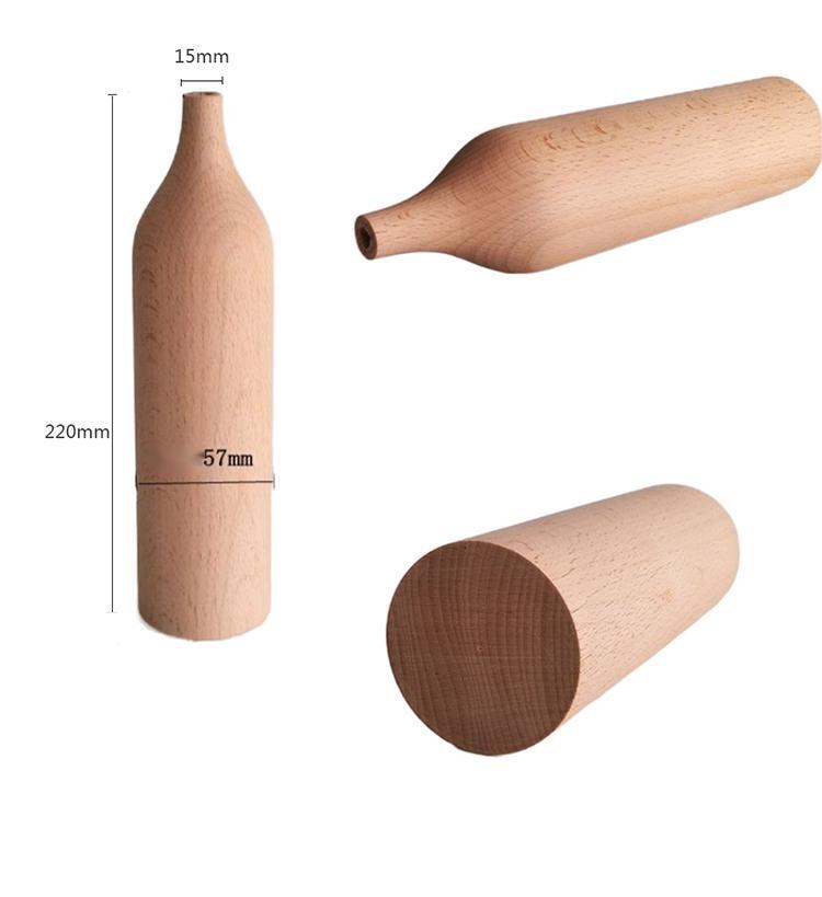 Wood Dry Flower Vase - Living Room Decoration