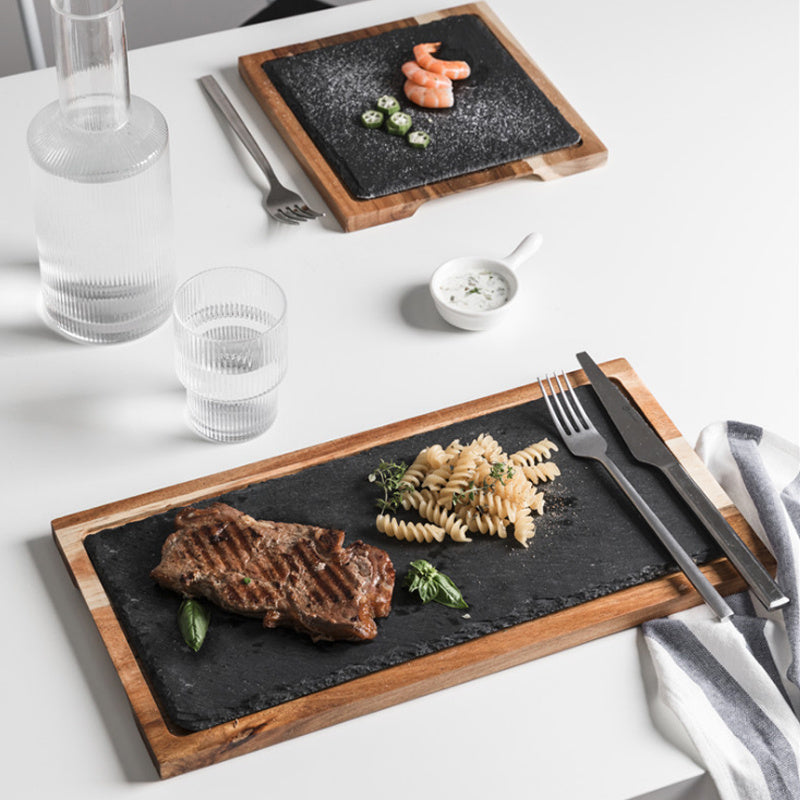 Rock Wood Serving Tray - Stone & Wood Platter