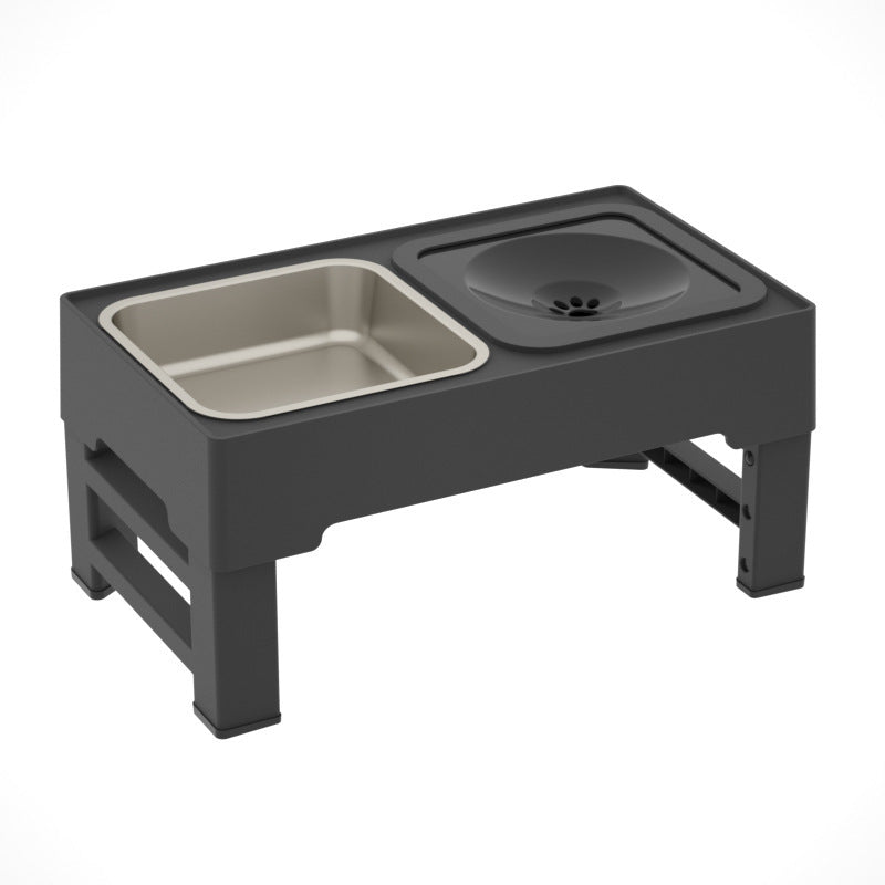 Elevated Dog Bowls - Adjustable Stainless Double Feeder