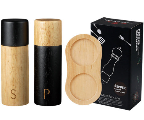 Oak Wood Pepper Grinder - Retro Manual Spice Grinder