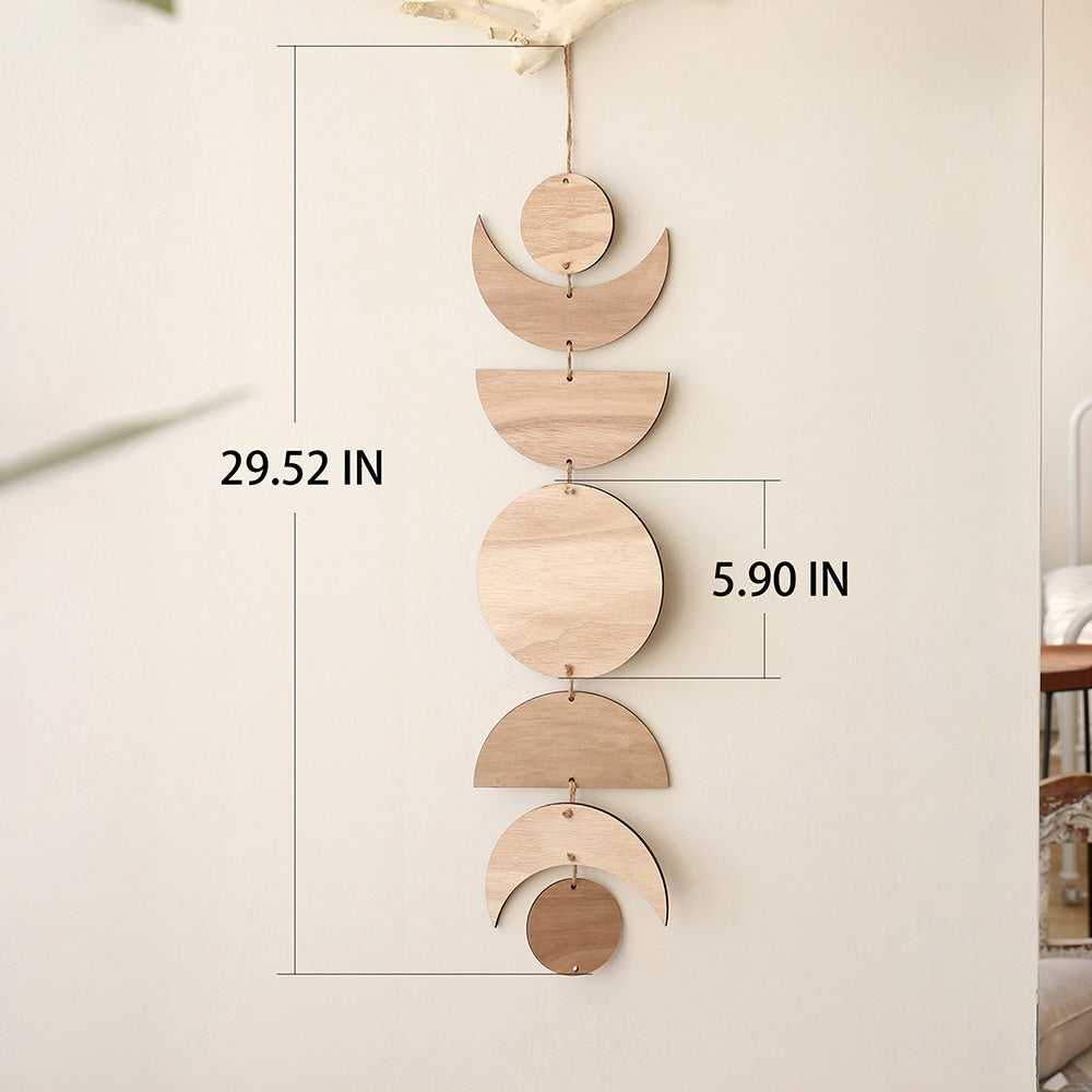 Sun & Moon Wood Home Decor - Log Chip Pendants