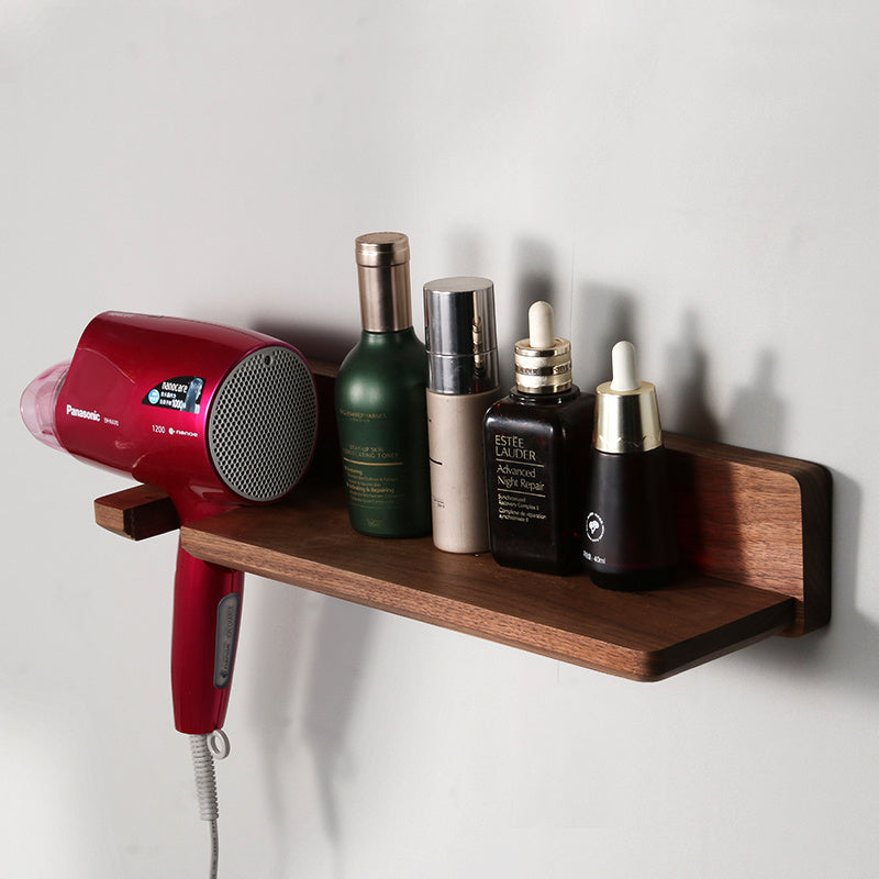 Wood Bathroom Storage Rack - Wall Mounted Shelves