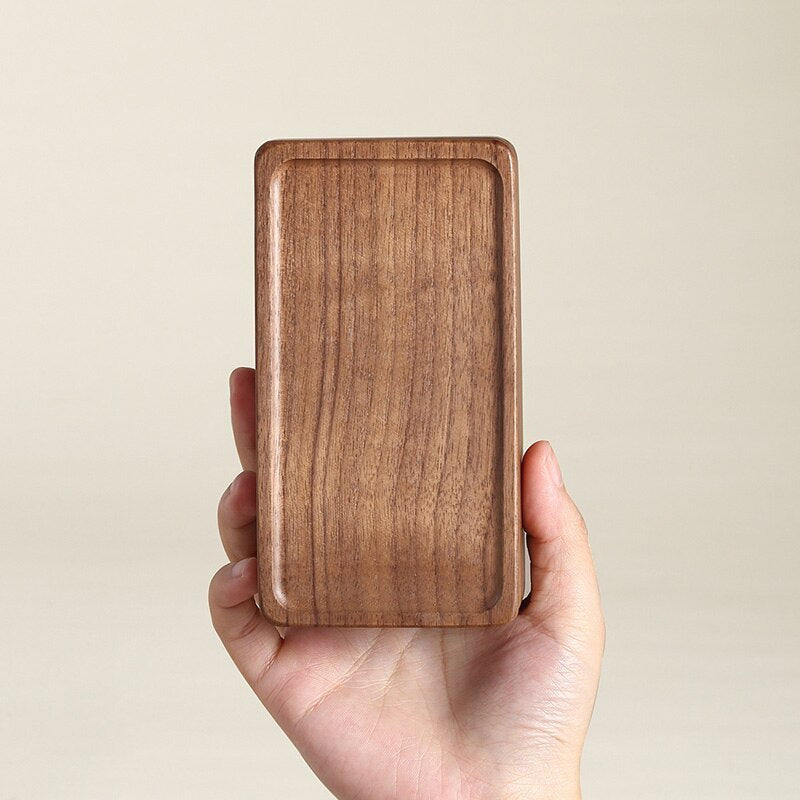 Magnetic Wood Travel Jewelry Case - Velvet Lining