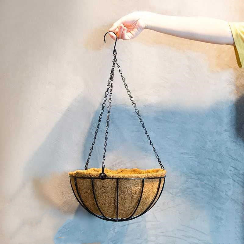 Woven Hanging Flower Basket - Outdoor Planter