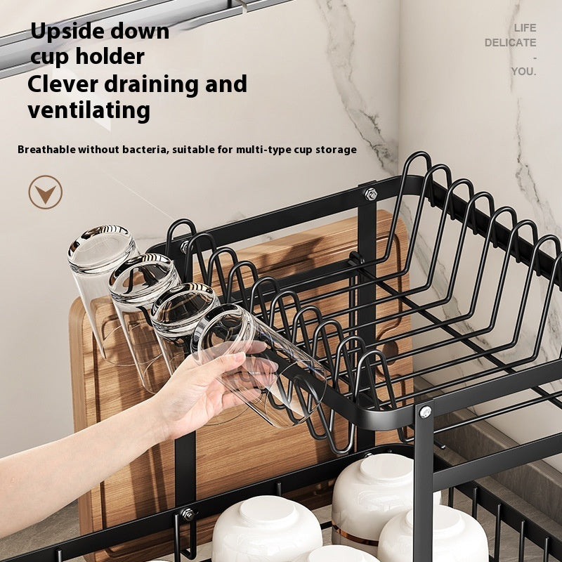 Self-Draining Dish Rack - Countertop Organizer