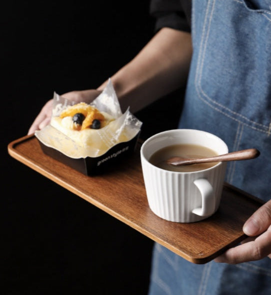 Wood Rectangular Tea Tray - Serving Tray