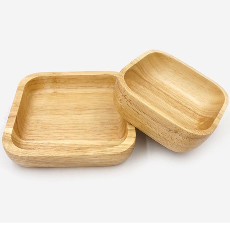 Japanese Rubber Wood Square Plate - Serving Dish