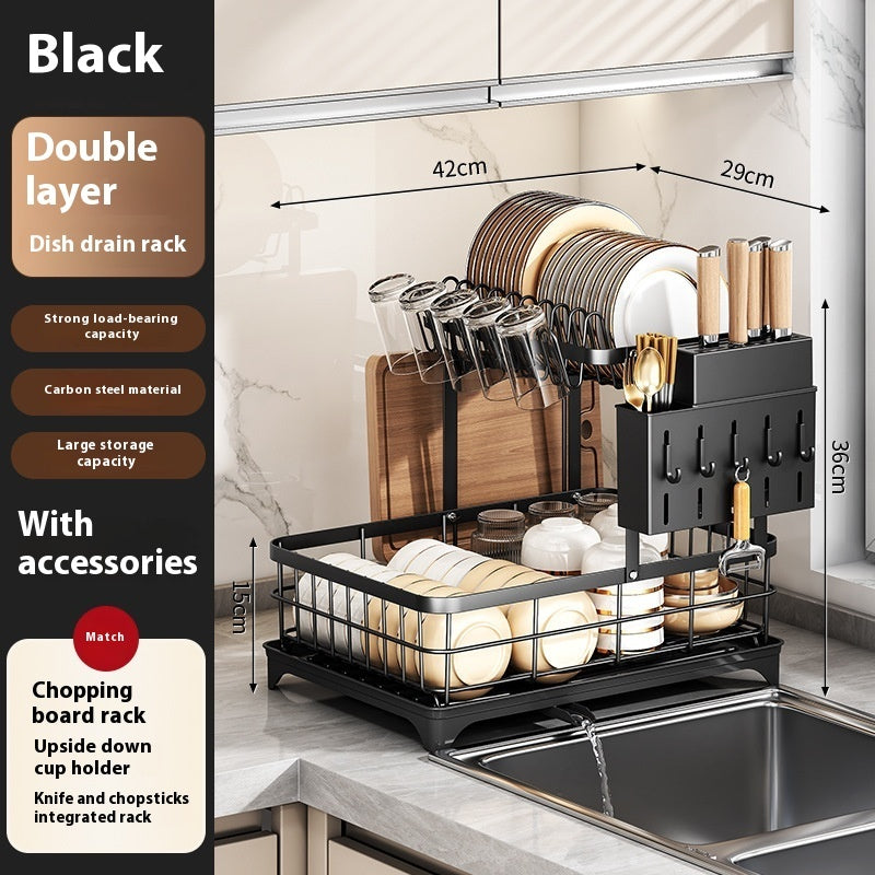 Self-Draining Dish Rack - Countertop Organizer