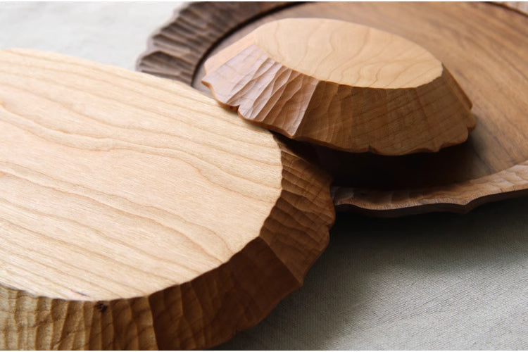 Japanese Wood Tea Trays - Handmade Serving Platters