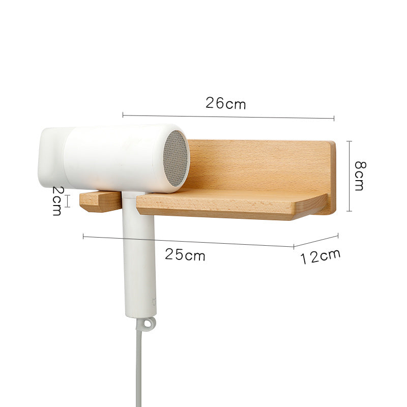 Wood Bathroom Storage Rack - Wall Mounted Shelves