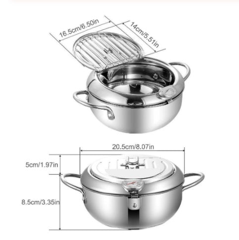 Stainless Fry Basket - Telescopic Folding