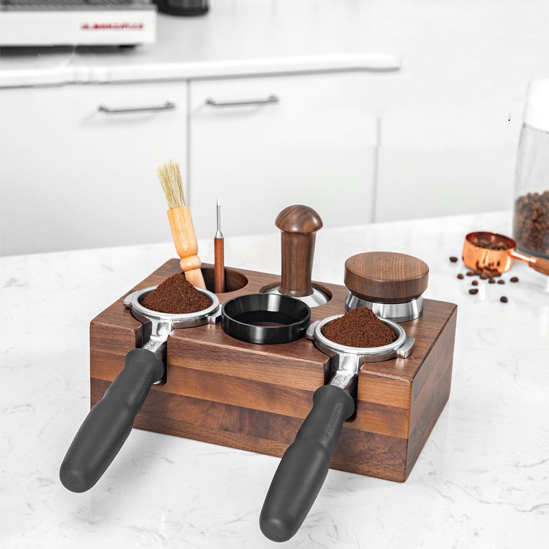 Wood Espresso Tamper Station - Coffee Distributor