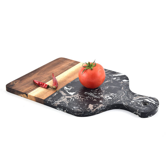Marble & Wood Chopping Board - Elegant Serving Board