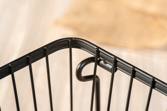 Black Iron Storage Basket - Decorative Home Organizer