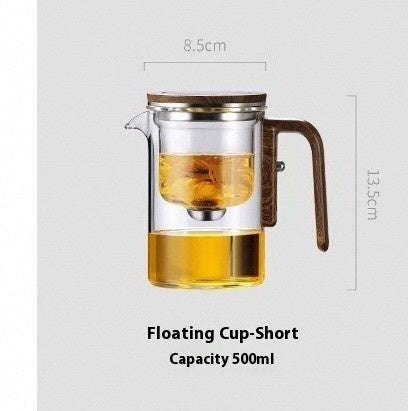 Magnetic Glass Teapot with Wood Handle