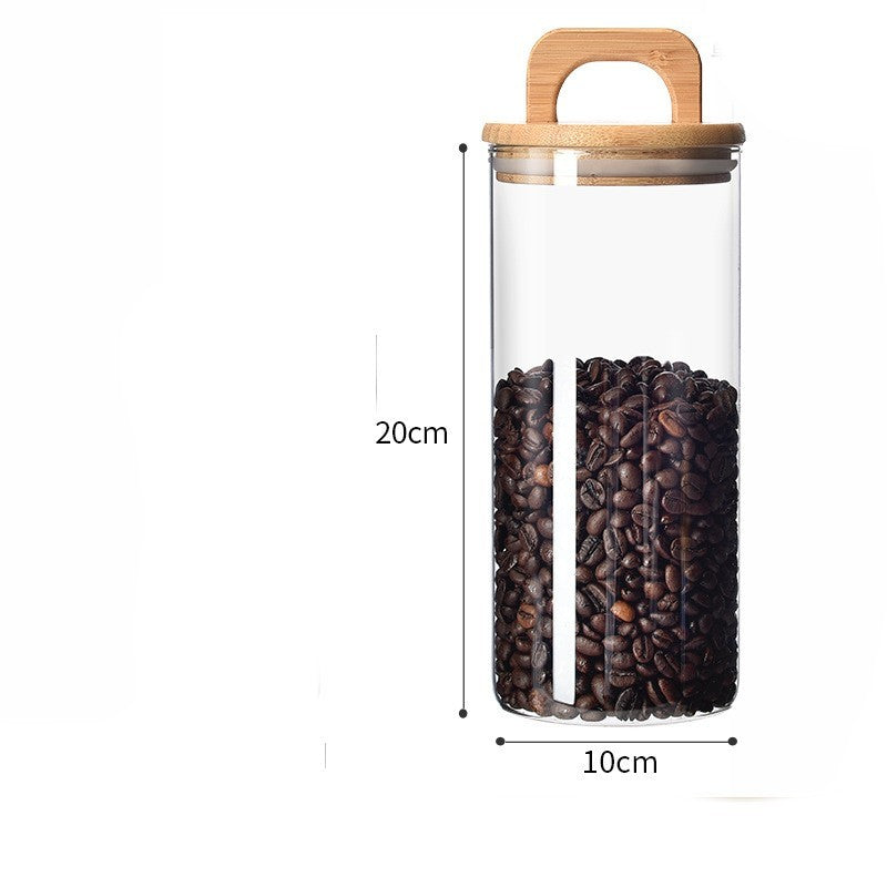 Glass Jar with Bamboo Handle - Multi-Functional