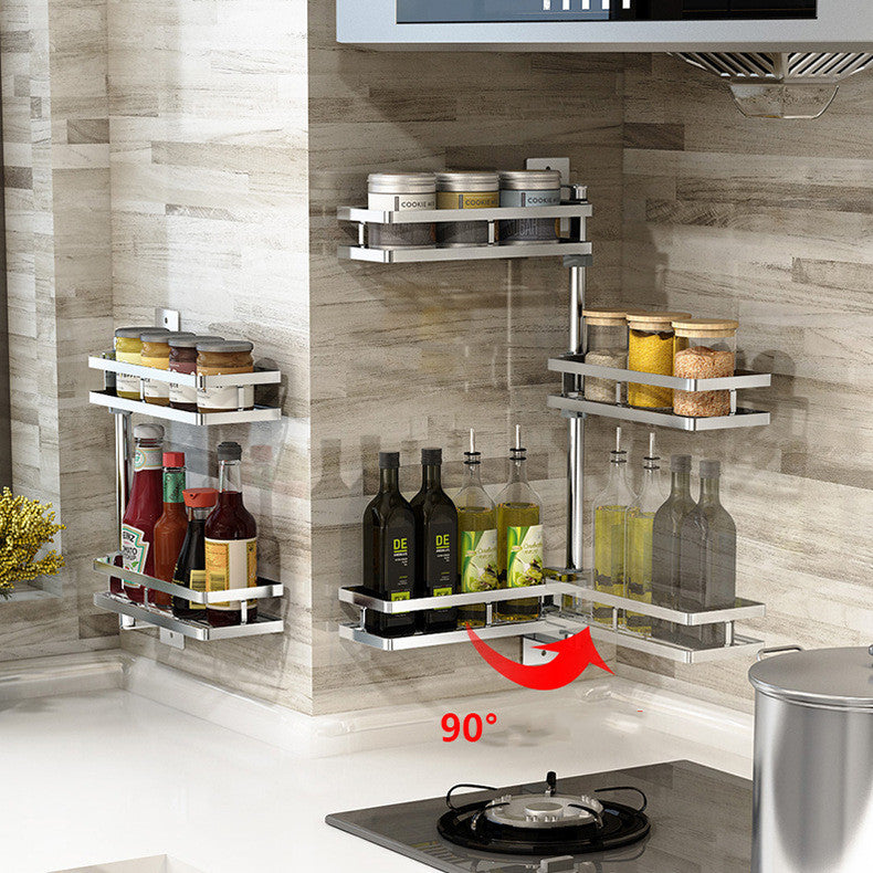 Punch-Free Kitchen Shelf - Wall Mounted Storage